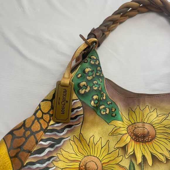Anuschka Multicolor Sunflower Shoulder Bag - Picture 2 of 16